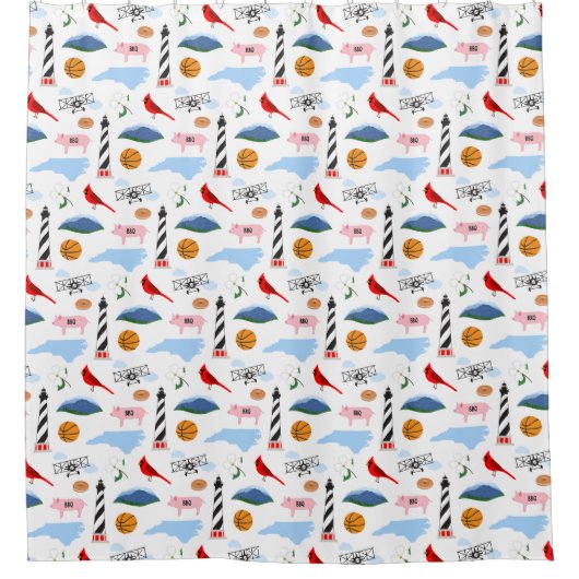 ノースカロライナのシャワーカーテン シャワーカーテン (正面)