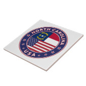 ノースカロライナのステッカー、電話ケース、トートバッグ タイル (側面)