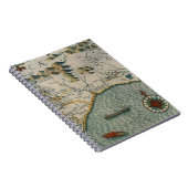 ノースカロライナのタイトルを付けられる地図の詳細の海岸 ノートブック (右側)