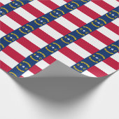 ノースカロライナのタイル模様の署名 ラッピングペーパー (角)