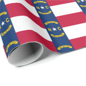 ノースカロライナのタイル模様の署名 ラッピングペーパー (ロールコーナー)