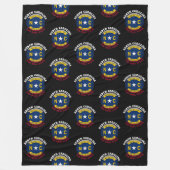 ノースカロライナのタール・ヒール州旗 フリースブランケット (正面)