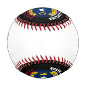 ノースカロライナのタール・ヒール州旗 野球ボール (裏面)