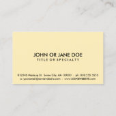 ノースカロライナのチルフェード 名刺 (裏面)