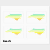 ノースカロライナのチルフェード 長方形シール (シート)