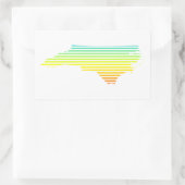 ノースカロライナのチルフェード 長方形シール (バッグ)