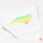 ノースカロライナのチルフェード 長方形シール (封筒)