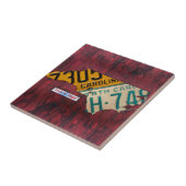 ノースカロライナのナンバープレートの地図のセラミックタイルV2 タイル (側面)