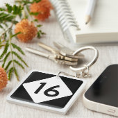 ノースカロライナのハイウェー16 キーホルダー (正面右)