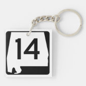 ノースカロライナのハイウェー16 キーホルダー (裏面)