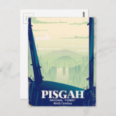 ノースカロライナのピスガ国立公園の旅行ポスター ポストカード (正面/裏面)