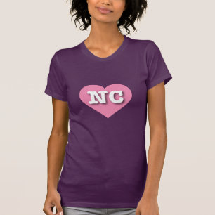 ノースカロライナのピンクハート- I love NC Tシャツ