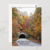 ノースカロライナのブルーリッジパークウェイのトンネル ポストカード (正面/裏面)