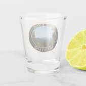 ノースカロライナのブルーリッジマウンテンズ ショットグラス (裏面)