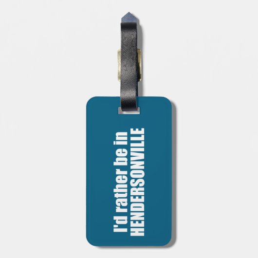 ノースカロライナのヘンダーソンビルにいるほうがいい ラゲッジタグ (裏面縦)