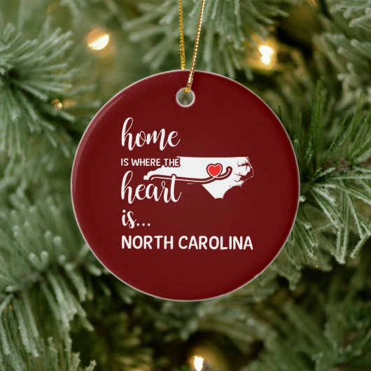 ノースカロライナのホームはハート セラミックオーナメント (ツリー)