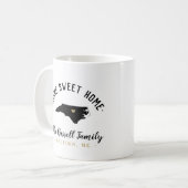 ノースカロライナのホームスイートホームファミリーモノグラムマグ コーヒーマグカップ (正面左)