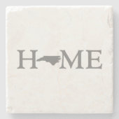 ノースカロライナのホーム州型の文字ワードアート ストーンコースター (正面)