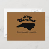 ノースカロライナのモットー – タバコが野菜である場所 ポストカード (正面/裏面)