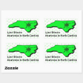ノースカロライナのライム病認識度シール 長方形シール (シート)