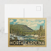 ノースカロライナのヴィンテージトラベルスノーウィー自然 ポストカード (正面/裏面)