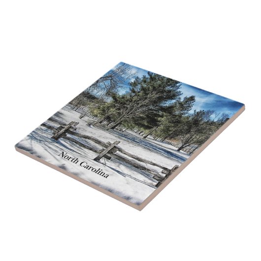 ノースカロライナの冬の風景 タイル (側面)