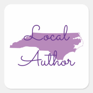 ノースカロライナの地元著者ステッカーを作成 スクエアシール