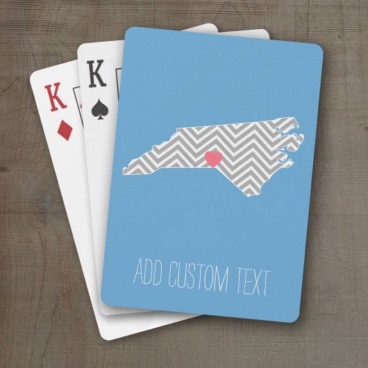 ノースカロライナの地図とカスタムハートと名前 トランプ