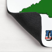 ノースカロライナの地図と文字 マウスパッド (コーナー)