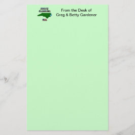 ノースカロライナの地図と文字 便箋
