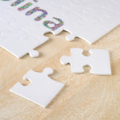 ノースカロライナの地図 ジグソーパズル (側面)