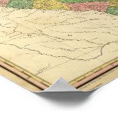 ノースカロライナの地図 ポスター (角)