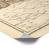 ノースカロライナの地図 ポスター (角)