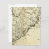 ノースカロライナの地図 ポストカード (正面/裏面)