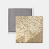 ノースカロライナの地図by Arrowsmith マグネット (正面/裏面)