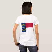 ノースカロライナの女子フリースジップジョガー国旗 Tシャツ (裏面フル)