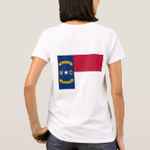 ノースカロライナの女子フリースジップジョガー国旗 Tシャツ (裏面)