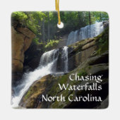 ノースカロライナの山々の写真 セラミックオーナメント (正面)