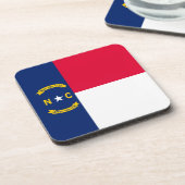 ノースカロライナの州の旗のデザインの装飾 コースター (左側)