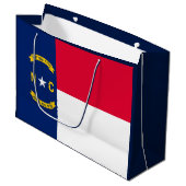 ノースカロライナの州の旗のデザイン ラージペーパーバッグ (正面アングル)