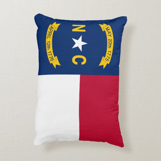 ノースカロライナの州の旗 アクセントクッション (裏面(縦))