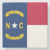 ノースカロライナの州の旗 ストーンコースター (正面)