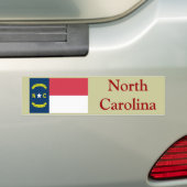 ノースカロライナの州の旗 バンパーステッカー (車上)