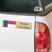 ノースカロライナの州の旗 バンパーステッカー (トラック上)