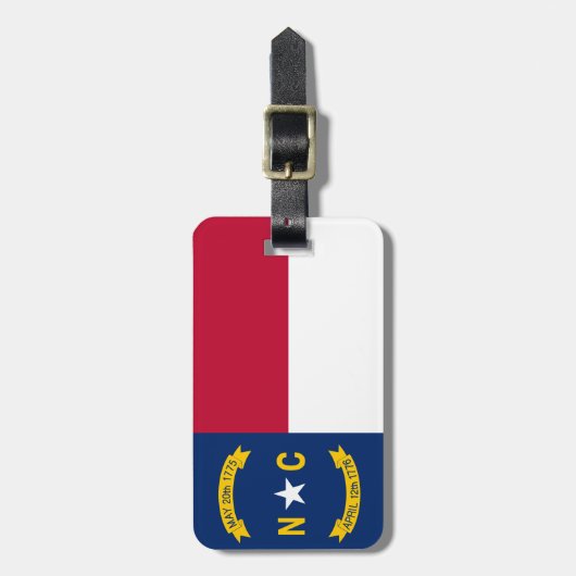 ノースカロライナの州の旗 ラゲッジタグ (正面縦)