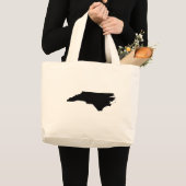 ノースカロライナの州の輪郭 ラージトートバッグ (正面(商品))