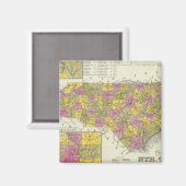 ノースカロライナの新しい地図 マグネット (正面/裏面)