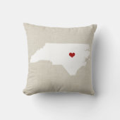 ノースカロライナの新しい故郷の州の枕16" x 16" クッション (正面)