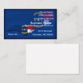 ノースカロライナの旗の地図の名刺 名刺 (正面/裏面)