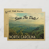 ノースカロライナの日付を保存ヴィンテージ山脈 案内ポストカード (正面/裏面)